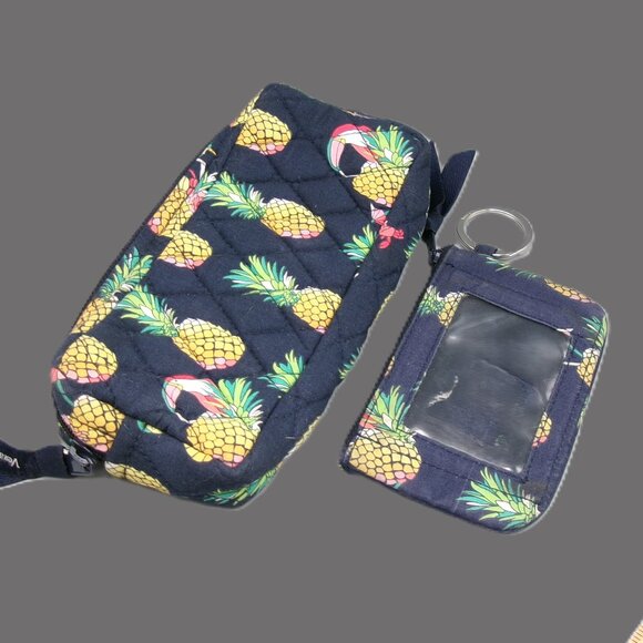 Vera Bradley Cosmetic Makeup Bag and ID Key Chain in Toucan Party - Picture 2 of 9